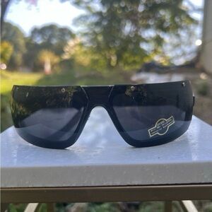 Black Wrap Around UV 400 Sunglasses